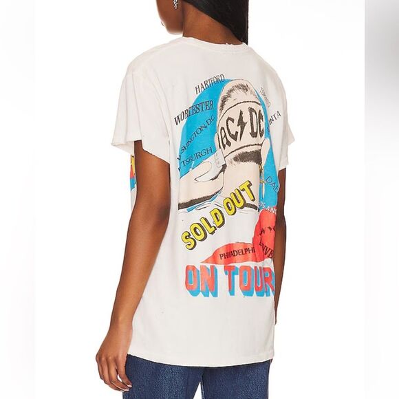 MadeWorn AC/DC The Razor's Edge Tour T-Shirt band concert distressed Revolve S - Picture 4 of 11